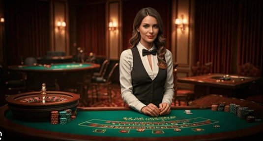 Dealer profesional dewa bola88 di studio live-dealer HD